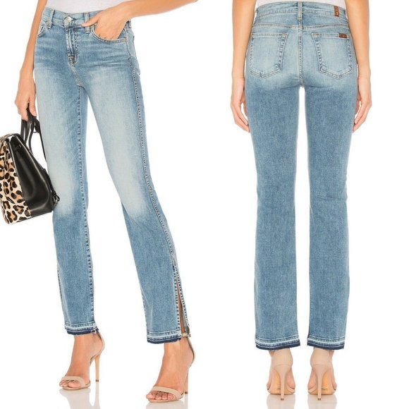 7 For All Mankind Denim - 7 For All Mankind Dylan Size 25 Blue Denim Jeans Light Lafayette Split Hem 7FAM